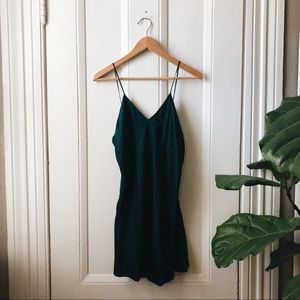 Vintage Victoria’s Secret forest green silk slip